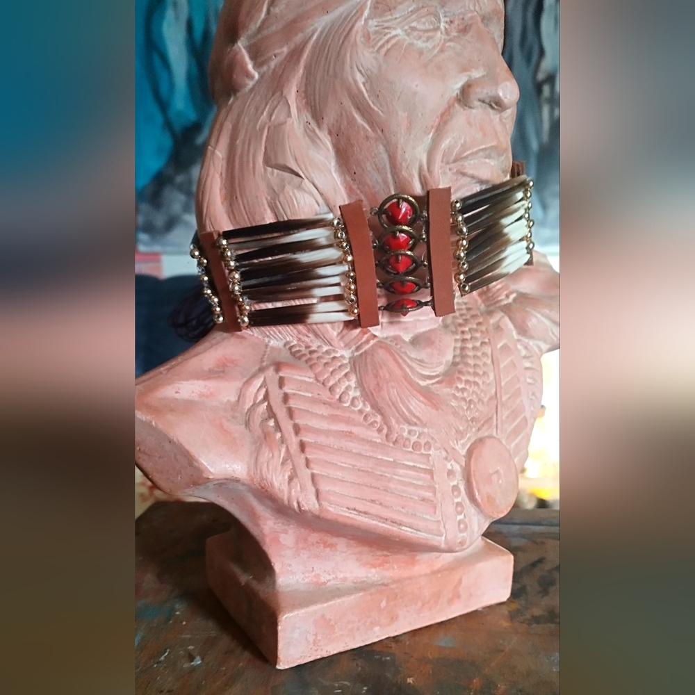 Native American Porcupine Quill Choker Necklace*Native Made